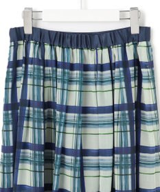 23区 L 【WEB&一部店舗限定/洗える】手書き風チェックプリント ギャザー スカート