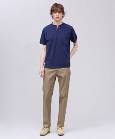 J.PRESS MEN コットンカノコ キーネックポケット Tシャツ