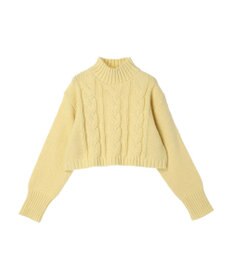 Green Parks ショート丈ケーブルニットプルオーバー