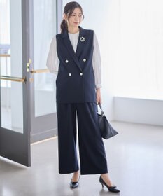 ANY イージーケアライトストレッチワイドパンツ