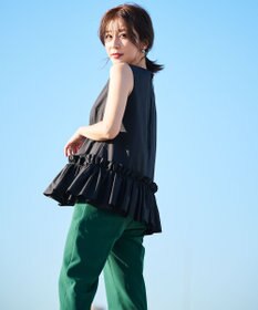 #Newans タックフリルヘムシャツ