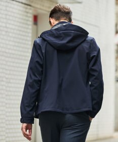 GOTAIRIKU 仕事で着られる【シワになりにくい/洗える/ストレッチ/吸水速乾】バブルテック フーデッドブルゾン