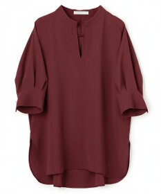 BEIGE， FLEUR / バックサテン プルオーバーブラウス