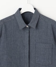 自由区 L 【セットアップ対応】ソフトリネンダンガリー シャツ