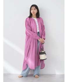 earth music&ecology コットンボイルギャザーワンピース