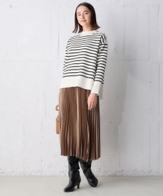 UNFILO 【洗える】チンツプリーツスカート