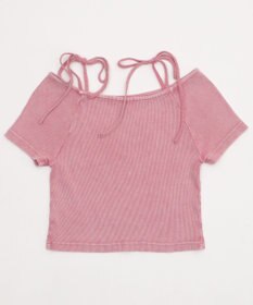 WEGO ヴィンテージウォッシュオフショルちびT