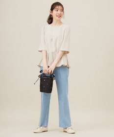 ANY SIS 【撥水・接触冷感・UVカット】コンフォートイージーペプラム  ブラウス