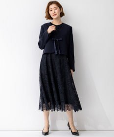 23区 【APPLAUDIR】Brocheリボンブーケレース ドレス