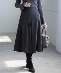 組曲 【WEB限定】ウールライクストレッチ フレアパンツ