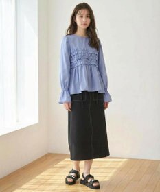Feroux フリルギャザー ブラウス