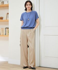 自由区 【接触冷感・UVケア・洗える】ドレーピーラグランスリーブ ニットソー