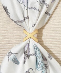 MOONBAT Luna Luce(ルナルーチェ)スカーフリング パール調 Cross Ring お手持ちのスカーフを通すだけ ギフト