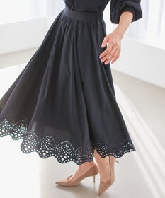 組曲 【洗える】ハイカウントジャージー フレアスカート