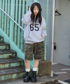 WEGO 裏起毛グラフィックビッグプルパーカー