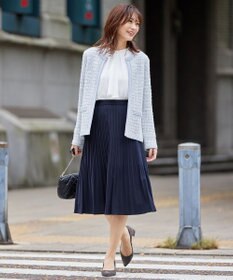 J.PRESS LADIES 【洗える】TWEED KNIT カーディガン