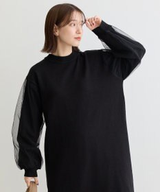 Green Parks 袖チュールニットワンピース