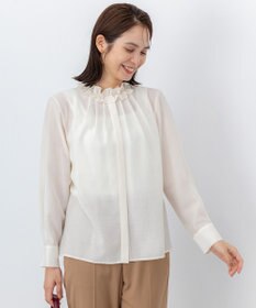 組曲 S 【加藤ローサさん着用】アンティークオーガンフリル ブラウス