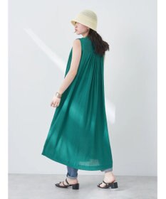 earth music&ecology ノースリーブギャザーワンピース