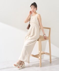 earth music&ecology ミニフリルフロントジップロンパース