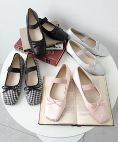 WEGO ベルト付きスクエアバレエシューズ