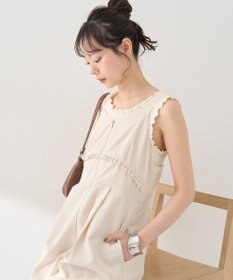 earth music&ecology ミニフリルフロントジップロンパース