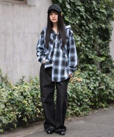 WEGO フードチェックシャツ