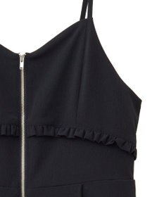 earth music&ecology ミニフリルフロントジップロンパース