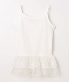 ANY KIDS 【洗濯機可能/吸汗速乾】裾レース ドライタッチ キャミソール