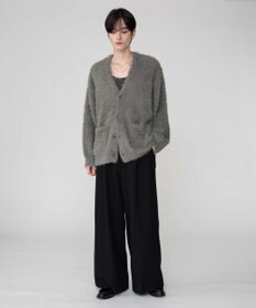WEGO 【2025秋冬新作/ユニセックス着用ITEM/SMLサイズ展開】フェザーニットカーディガン