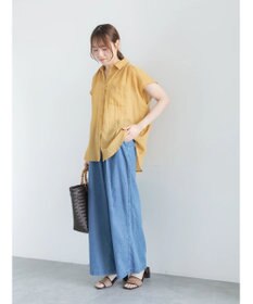 Te chichi 【7色展開】シャンブレーボイルフレンチスリーブシャツ