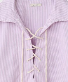 LENO SKIPPER SHIRTS CANDY STRIPE / スキッパーブラウス