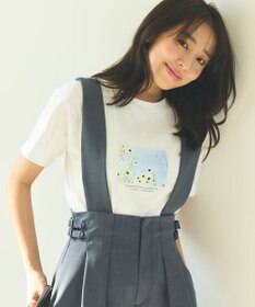 Feroux フラワーフォトプリント Tシャツ