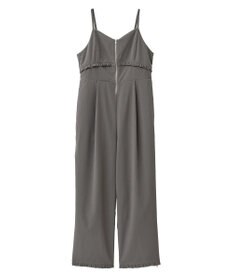 earth music&ecology ミニフリルフロントジップロンパース