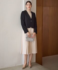 23区 【APPLAUDIR】ノーブルサテン レースコンビドレス