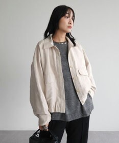 Green Parks ステンカラースウェード調ブルゾン