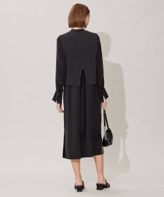 ICB 【洗える】 ルゼブフィブリルサテン シャツワンピース