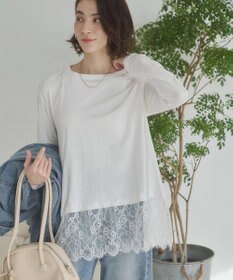 WEGO 【ANGIE VINTAGE】裾レースドッキングロンT