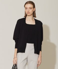 ICB 【洗える】シルクヴィスコースハイゲージ カーディガン