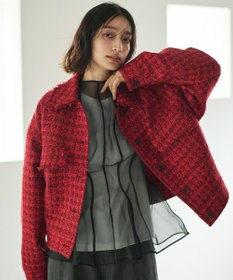 #Newans オーガンジーパネルブラウス