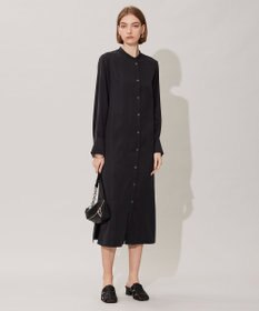 ICB 【洗える】 ルゼブフィブリルサテン シャツワンピース