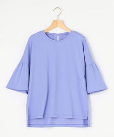 組曲 【汗ジミ防止・撥水】GIZAプレーティング天竺 袖フレア Tシャツ