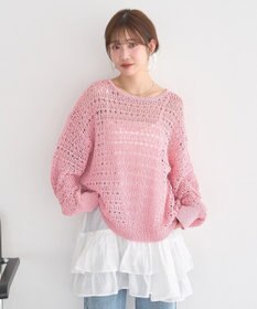 earth music&ecology メッシュニットプルオーバー