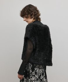 GRACE CONTINENTAL ラメフェザーベスト