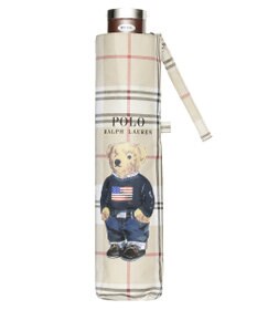 MOONBAT 【軽量】POLO RALPH LAUREN 晴雨兼用日傘 折りたたみ傘 チェック／遮光 遮熱 UV 簡単開閉