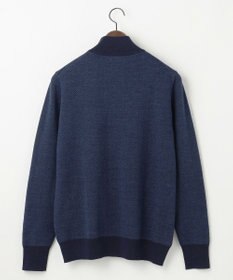 JOSEPH ABBOUD 【キングサイズ・洗える/軽い】シェニールヤーンジャカード ジップ ブルゾン