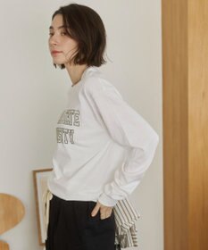 WEGO 【ANGIE VINTAGE】GILDAN カレッジロゴ オーバーサイズ プリント ロンT