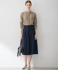 ICB 【6/12-6/28期間限定・受注生産】BackSatinAmunzen バンドカラーブラウス