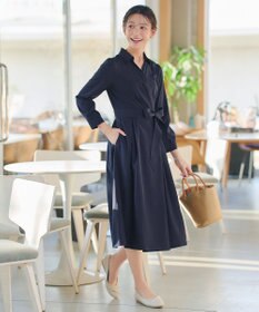 Tiaclasse カシュクールシャツワンピース