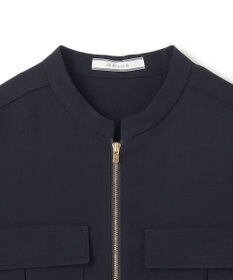 BEIGE， 【洗える】JASMINE / スタンドカラージップブラウス